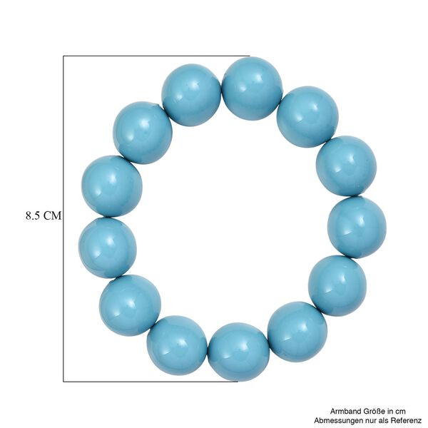 Sleeping Beauty Farbe Muschelkernperle Armband Flexibles cm Standard image number 3