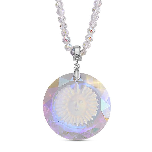 Wei&szlig;er Magie Farbe Kristall Anh&auml;nger mit Kette ca. 60 cm + 5 cm Extender image number 4