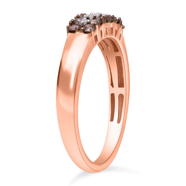 Natürlicher Champagner- und weißer Diamant-Ring  - 0,50 ct. image number 4