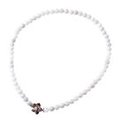 JARDIN-KOLLEKTION - schwarze Perlmutt, weiße Jade und Zirkon-Halskette, 50 cm, 925 Silber rhodiniert ca. 275,31 ct