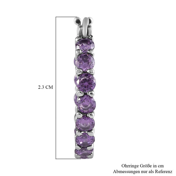 Amethyst Zirkonia-Ohrringe, ca. 5,15 ct image number 6
