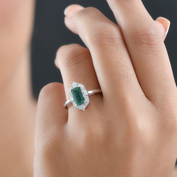 LUXORO AAA Pirineu Lagoon Tourmaline, Wei&szlig;er Diamant Ring 417 Gold (Gr&ouml;&szlig;e 20.00) ca. 1,62 ct image number 2