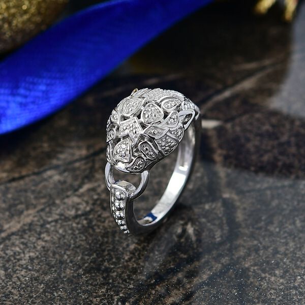 EverTrue Ring mit Zirkon-Akzenten in Silberton image number 1