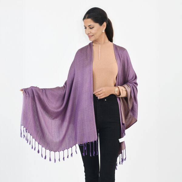 Doppelgewebter Schal, Lila image number 2