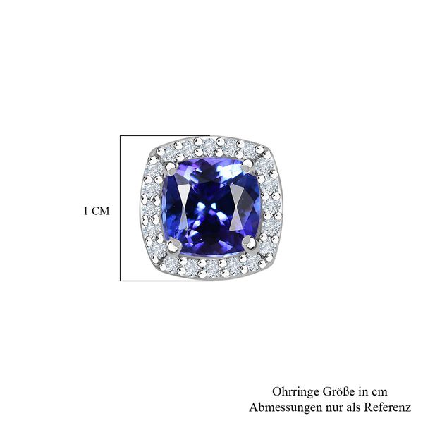 RHAPSODY AAAA Tansanit und VS Diamant Ohrringe in 950 Platin - 2,50 ct. image number 4