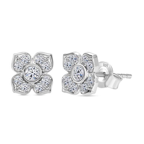 LUXURIANT DIAMOND- SI-GH Labor Diamant Ohrringe, 925 Silber platiniert - 0,50 ct. image number 0