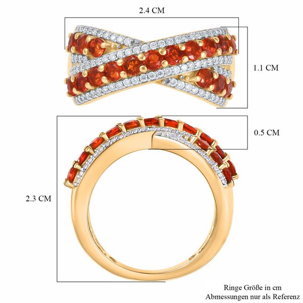D'Joy AAA Blaze Feueropal und Zirkon Ring - 1,55 ct. image number 7