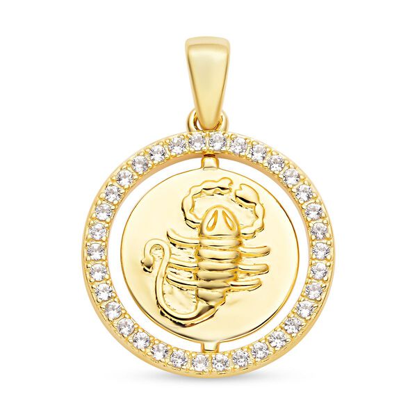 Wei&szlig;er Zirkon Skorpion-Anh&auml;nger - 0,64 ct.