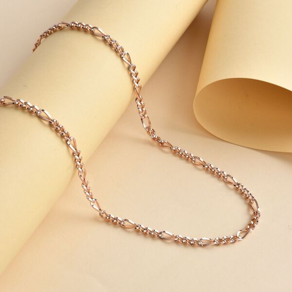 Figaro-Halskette, ca. 50 cm, Edelstahl, Ros&eacute;farben image number 2