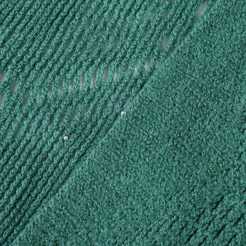 Strickschal mit Quasten und Perlen, Grün image number 1