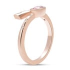 Moissanit Bypass-Ring, 925 Silber Roségold Vermeil  ca. 0,45 ct image number 4