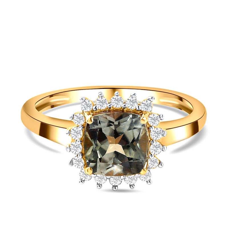 AAA Turkizit und Diamant-Ring, I2-I3 G-H, 585 Gelbgold  ca. 1,94 ct image number 0