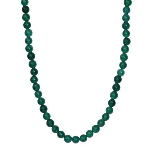 Grüner Aventurin Halskette ca. 45 cm+ 5 cm Extender, Edelstahl ca. 195,00 ct. image number 0