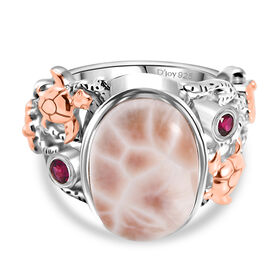 D’joy AA, Rhodolith Granat Ring 925 Silber (Größe 18.00) ca. 5,90 ct