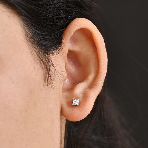 D'Joy Moissanit Ohrringe 925 Silber vergoldet ca. 0.49 ct image number 2