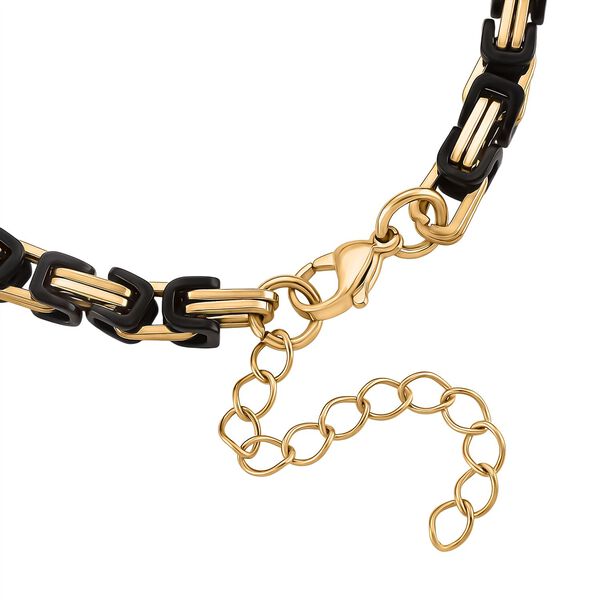 K&ouml;nigsarmband, Reiner Edelstahl, biclor, ca. 19 cm image number 4