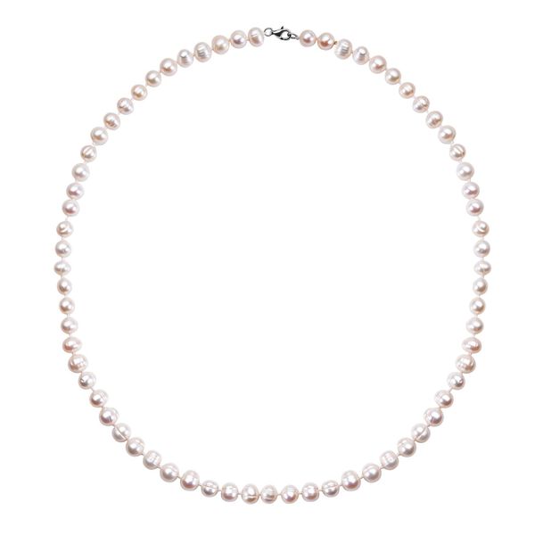 K&ouml;nigin der Edelsteine- wei&szlig;e S&uuml;&szlig;wasserperlen-Halskette