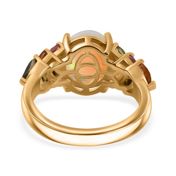 AA nat&uuml;rlicher, &auml;thiopischer Welo Opal, Zirkon und Multi-Turmalin-Ring - 2,70 ct. image number 7