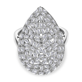 LUXURIANT DIAMOND - Lab Grown Diamant SI-GH Ring 925 Silber Rhodiniert (Gr&ouml;&szlig;e 17.00) ca. 1.25 ct