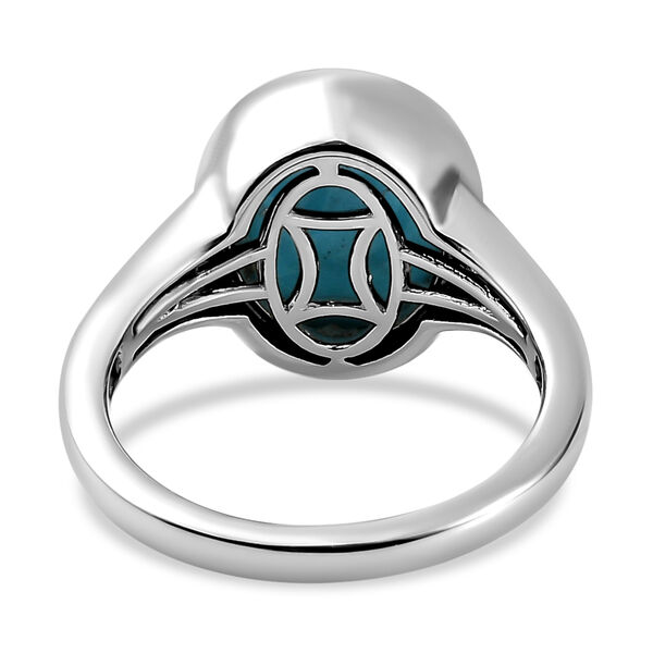 AA Sleeping Beauty Türkis und Zirkon-Ring - 4,32 ct. image number 6