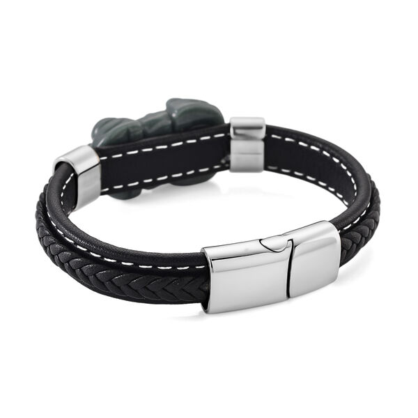 Jade Armband ca. 19 cm 316L Edelstahl (10-15 Werktage Lieferzeit) ca. 125.00 ct image number 4