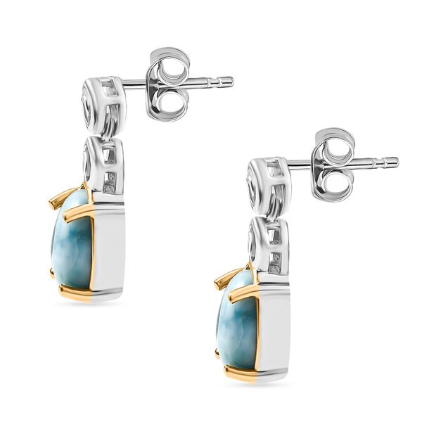 D'Joy Larimar Schmuckset 925 Silber platiniert und vergoldet ca. 5,58 ct. image number 7