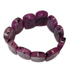 Lila Jaspis Armband, flexible, ca. 350.00 ct