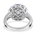 Tansanit und weißer Zirkon-Ring, 925 Silber platiniert  ca. 2,03 ct image number 5