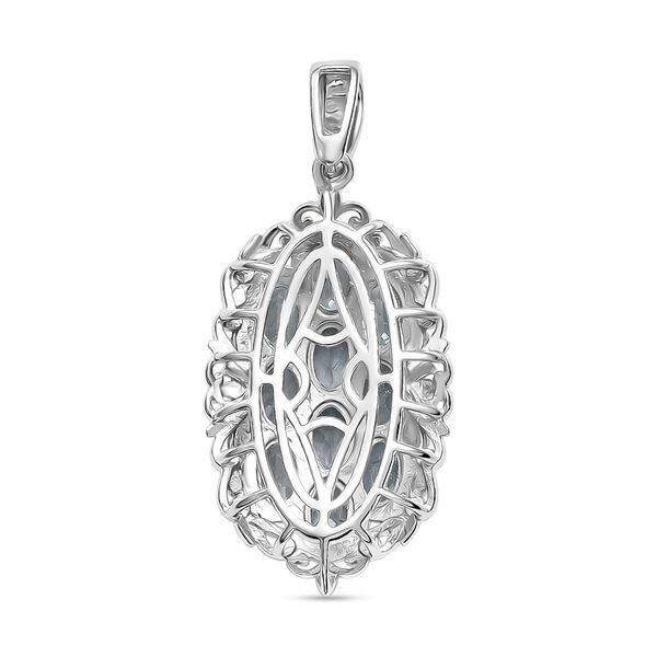 Himmelblauer Topas Anh&auml;nger Messing ca. 5.63 ct image number 5