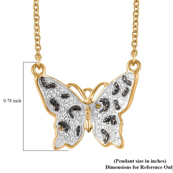 Schmetterling 45+5cm Halskette mit Diamantakzenten image number 6