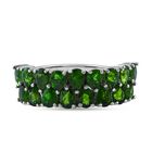 Natürlicher Chromdiopsid Ring, 925 Silber rhodiniert, (Größe 16.00), ca. 2.80 ct