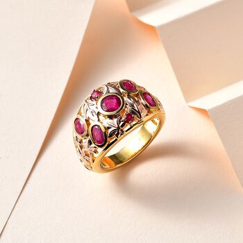 GP Italian Garden Kollektion - Afrikanischer Rubin und Kanchanaburi blauer Saphir-Ring -  2,46 ct.