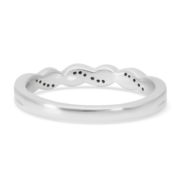 Blauer Diamant Ring 925 Silber platiniert  ca. 0,10 ct image number 5