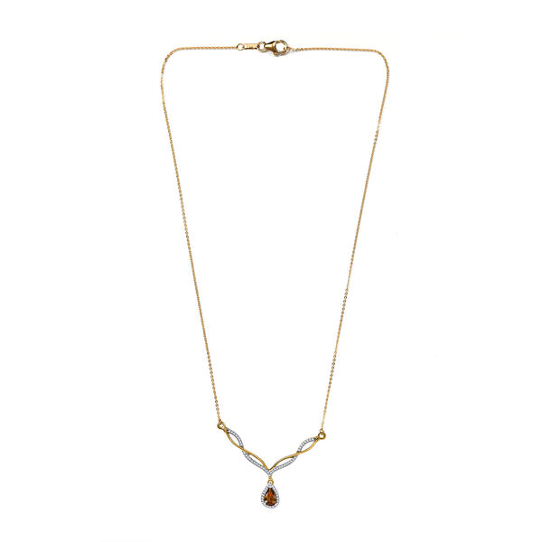 AA Nat&uuml;rliche, goldene Tansanit und Zirkon-Halskette, 45 cm image number 4