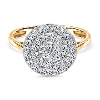 LUXURIANT DIAMOND - Lab Grown Diamant SI-GH SGL zertifiziert Ring 375 Gold (Gr&ouml;&szlig;e 18.00) ca. 1.00 ct