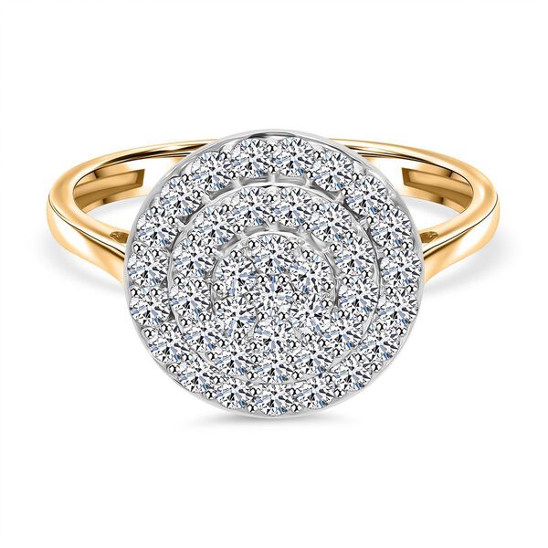 LUXURIANT SGL zertifizierter VS-EF Labor Diamant Ring in 375 Gold - 1 ct.