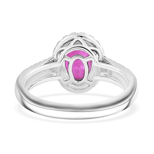 Rhapsody AAAA Nat&uuml;rlicher Mosambik-Rubin, Wei&szlig;er Diamant Ring 950 Platin (Gr&ouml;&szlig;e 20.00) ca. 2,15 ct image number 4