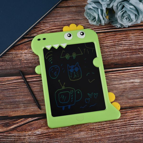 10-Zoll-LCD-Schreibtafel, grüner Dinosaurier image number 1