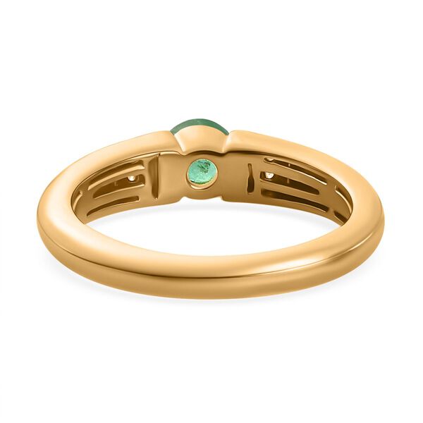 AA Smaragd und Zirkon Ring- 0,43 ct. image number 6