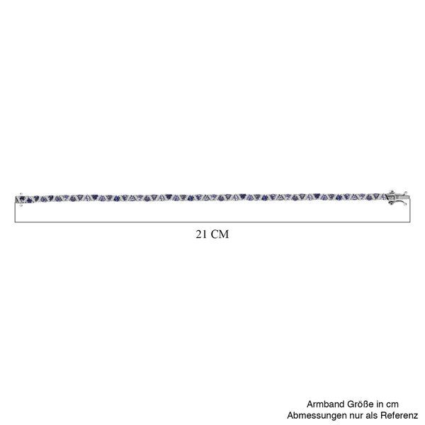 Tansanit und Zirkon 20cm Armband - 6 ct. image number 5