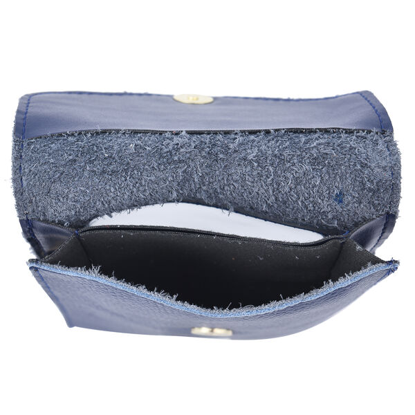 SENCILLEZ: 100% echtes Leder Crossbody Handytasche, Gr&ouml;&szlig;e 12x1x18 cm, Dunkelblau image number 5