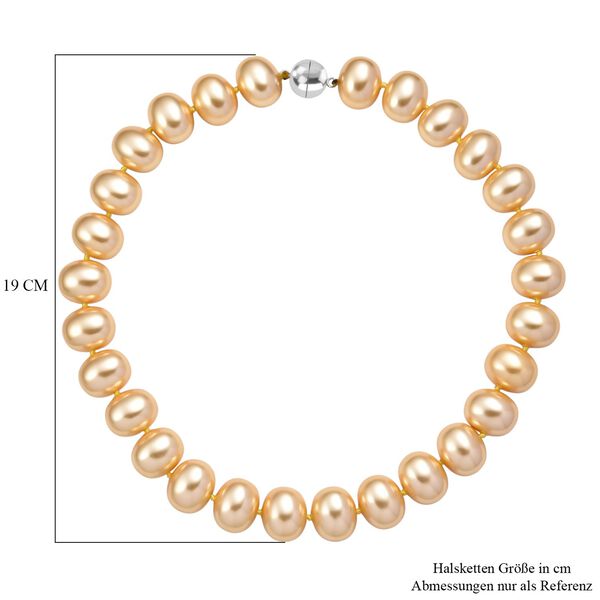 Goldene Farbe Muschelkernperle Halskette ca. 50 cm Reiner Edelstahl Standard image number 5