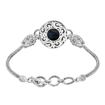 Royal Bali Kollektion- AAA Labradorit Armband, 19 cm -12,89 ct.
