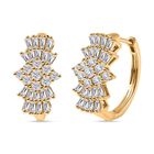 Moissanit Ohrringe 925 Silber 750 Gelbgold Vermeil ca. 1.93 ct