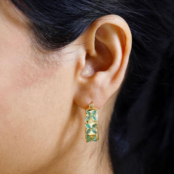 Kagem Sambischer Smaragd Ohrringe image number 3