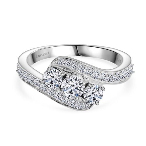 Lab Grown Diamant SI Ring 925 Silber rhodiniert (Größe 20.00) ca. 1,00 ct image number 0