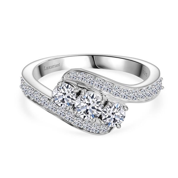 LUXURIANT DIAMOND - Lab Grown Diamant SI Ring 925 Silber rhodiniert (Gr&ouml;&szlig;e 20.00) ca. 1.00 ct