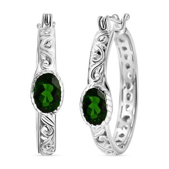 Royal Bali - Nat&uuml;rlicher Chromdiopsid Ohrringe 925 Silber ca. 1.64 ct