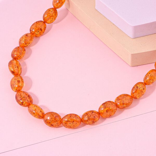 Synthetische Bernstein-Halskette, 45cm image number 1
