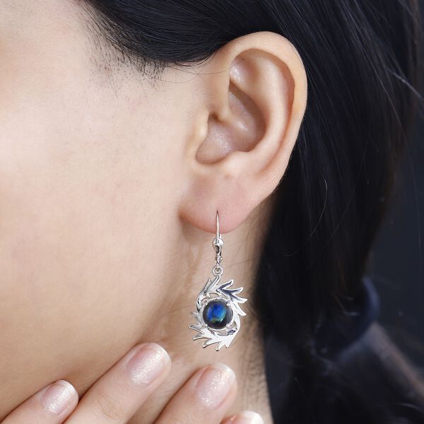 AAA Labradorit Ohrringe 925 Silber rhodiniert ca. 4.62 ct image number 4